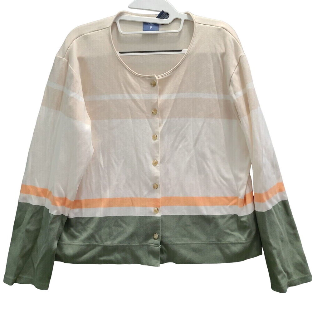 Mountain Lake Womens Sweater Multi-Color Size XL Cotton Blend Button Long Sleeve